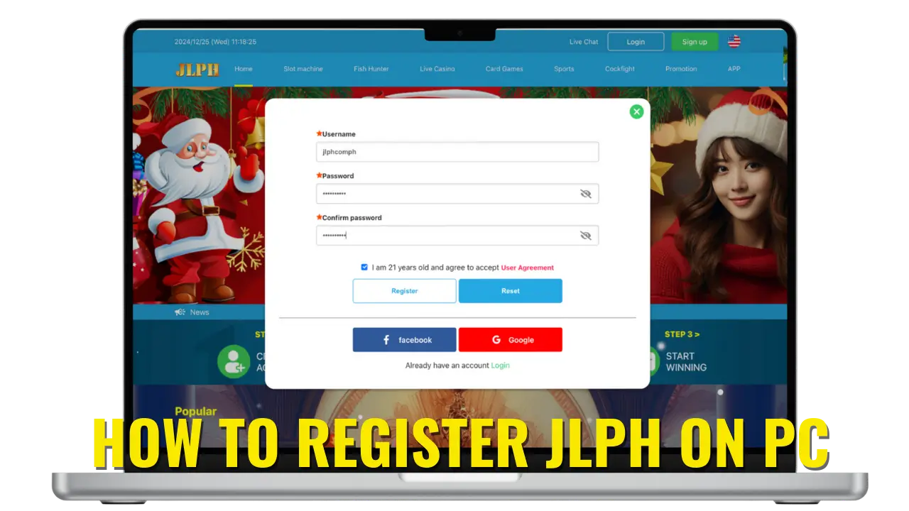 jlph register on pc