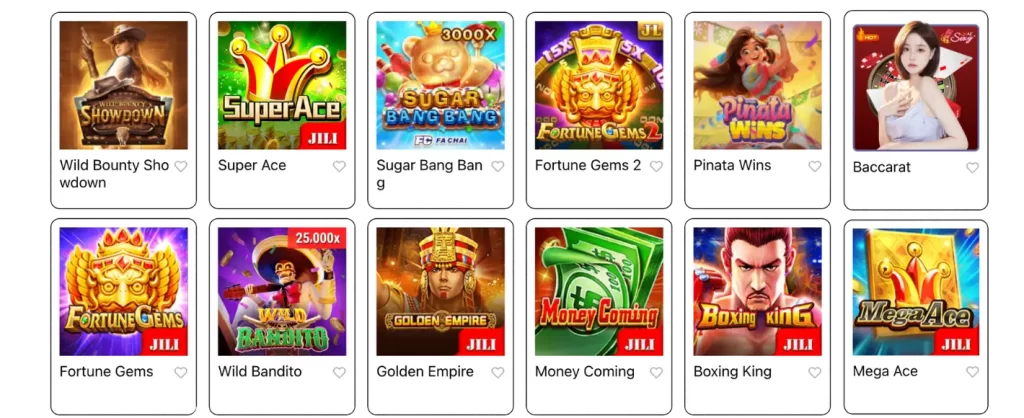 popular games at jlph casino